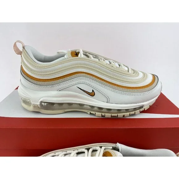Nike Air Max 97 Beige Orange Women's Sneakers Shoes Tan Phantom Curry DQ8594 001 - Picture 5 of 12